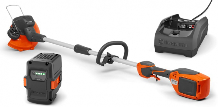 Husqvarna 110iL FLXi Battery Trimmer + B70 & C80 in the group Forest and Garden Products / Husqvarna Brush Cutters/Trimmers / Battery powered grass trimmers & brushcutters at Gräsklipparbutiken (9705312-02)