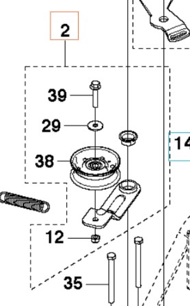 Belt tensioner Kpl in the group  at Gräsklipparbutiken (5802790-01)