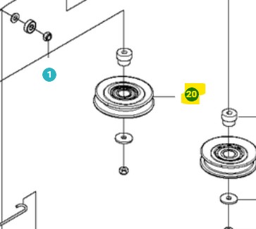 Pulley Assy With Bearing Spa D 5979226-01 in the group  at Gräsklipparbutiken (5979226-01)