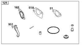 Repair kit Carburetor B&S 84004389 in the group  at Gräsklipparbutiken (84004389)