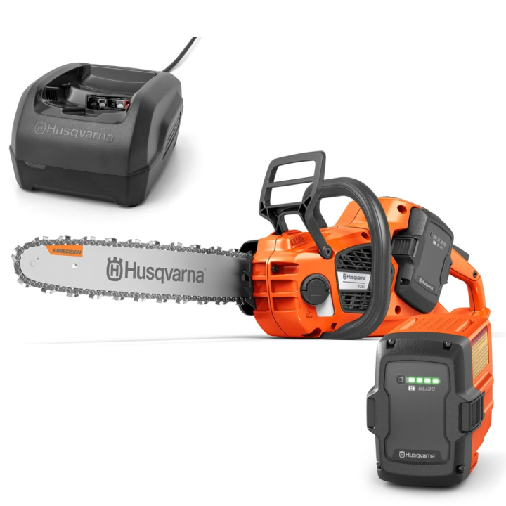 Husqvarna 435i incl. BLi30 & QC250 in the group Forest and Garden Products / Husqvarna Chain saws / Battery Chainsaws at Gräsklipparbutiken (9707182)