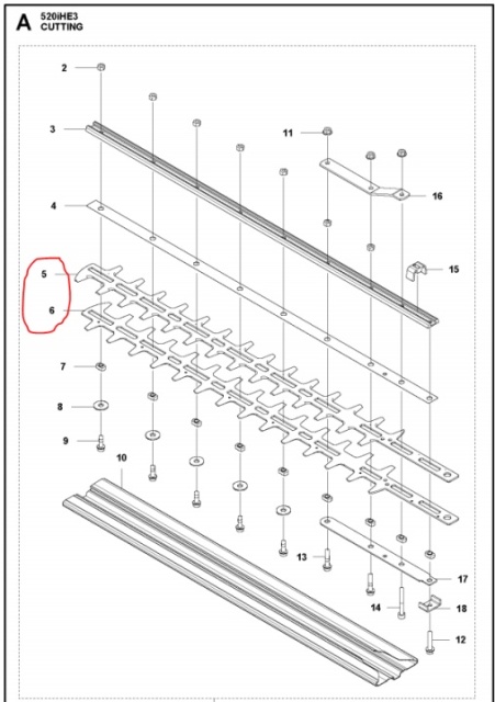 Cutting deck, Blade, 55